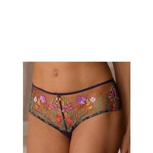 Lascana Stringpants Maria met kleurrijke bloemen van geborduurd kant