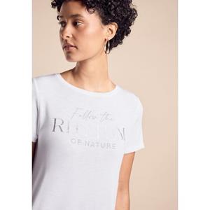 STREET ONE Shirt met ronde hals met belettering