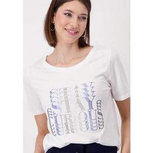 Monari Shirt met ronde hals met glinstersteentjes