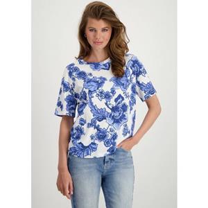 Monari Shirt met ronde hals met bloemmotief