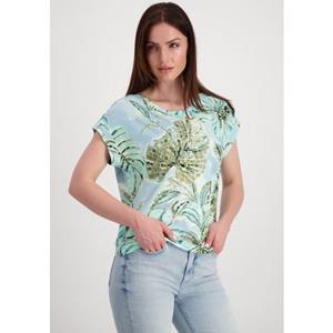 Monari Shirt met ronde hals met bloemmotief