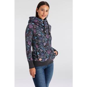 Ragwear Sweater GRIPY FLOWERS O Hoodie met gebloemde print all-over