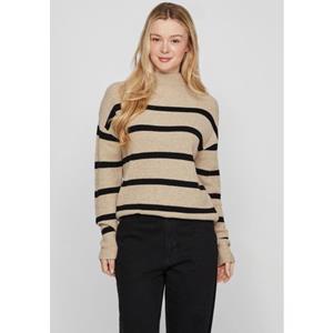 Vila Trui met staande kraag VIRIL MOCKNECK L/S KNIT RIB TOP 2- NOOS