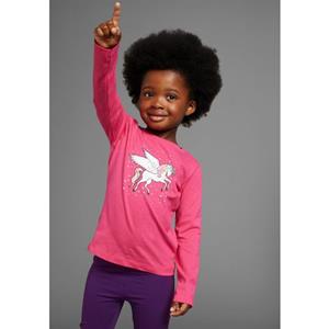 KIDSWORLD Shirt met lange mouwen Voor kleine meisjes met leuke eenhoornprint