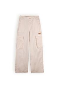 NoBell Meisjes cargo broek twill - Susy - Pearled ivoor