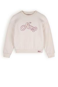 NoNo Meisjes zachte furry sweater - Ko - Pearled ivoor