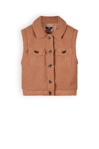 NoBell Meisjes teddy gilet - Beddy - Beige goud