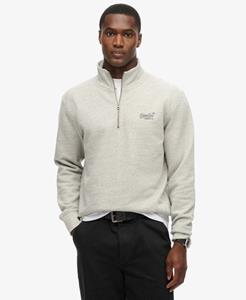 Superdry Mannen Kraagloos Essential Logo Sweatshirt Grijs