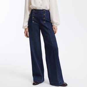 LA REDOUTE COLLECTIONS Wijde jeans in matrozenstijl, hoge taille