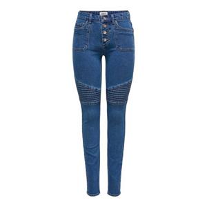 Only Skinny fit jeans met biker-details