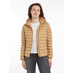 Tommy Hilfiger Gewatteerde jas LW PADDED GLOBAL STRIPE JACKET met merkelastiek op de capuchon (Global Serie TH VROUWEN)