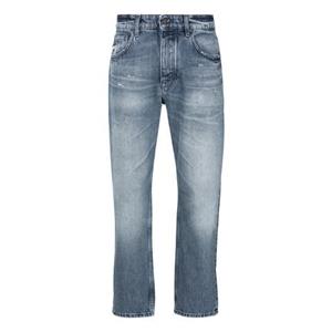 Boss Orange Straight jeans met lederen boss badge