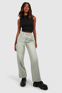 Boohoo Gebleekte Vintage Wash Wide Leg Jeans, Bleach Wash