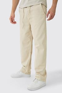 Boohoo Stone Baggy Chino'S Met Touwtjes, Stone