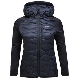 Peak Performance  Women's Helium Down Hybrid Hood - Donsjack, blauw/zwart