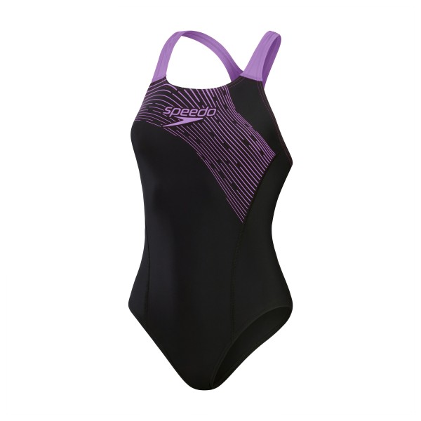 Speedo - Women's Medley Logo 1 Piece - Badpak, zwart