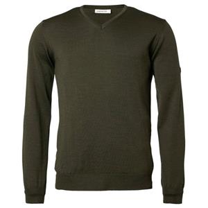 Chevalier  Aston V-Neck Merino Pullover - Merinotrui, olijfgroen