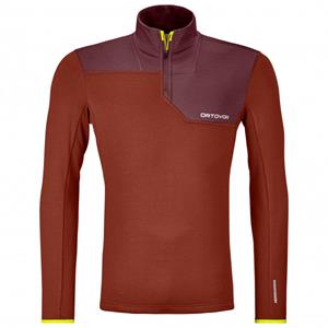 Ortovox  Fleece Light Zip Neck - Longsleeve, rood