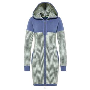 Tranquillo  Women's Jaquard Strickjacke - Lange jas, grijs