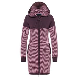 Tranquillo  Women's Jaquard Strickjacke - Lange jas, purper