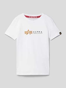 Alpha industries T-shirt met labelprint, model 'Label'