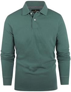 Steppin' Out Longsleeve Polo Piqué Klassiek Donkergroen