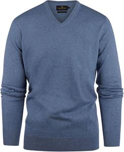 Steppin' Out Trui Cashmere V-hals Indigo Blauw