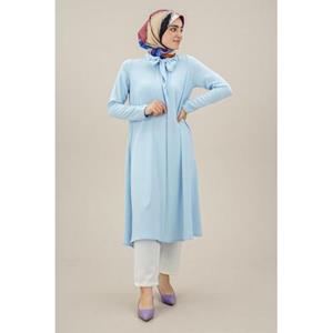 FORREST FASHION DAMES Kraag Gedetailleerde voorkant met knopen, lange hijab-tuniek