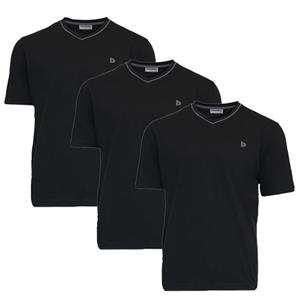 Donnay Donnay Heren - 3-Pack - T-Shirt Jason - Zwart