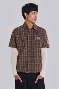 Jaded Man Brown Check Scout Shirt