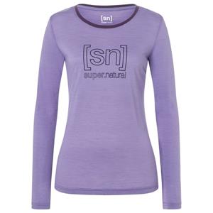 Super.Natural  Women's The Essential Logo L/S - Longsleeve, purper