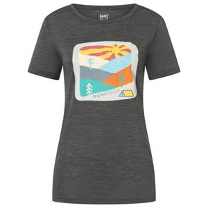 Super.Natural  Women's Mountain Art Tee - Merinoshirt, grijs