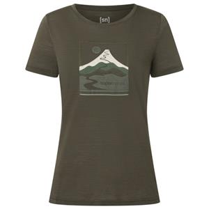 Super.Natural  Women's Trace Hill Tee - Merinoshirt, bruin