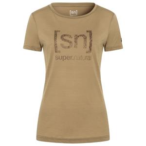 Super.Natural  Women's Arabesque Tee - Merinoshirt, beige