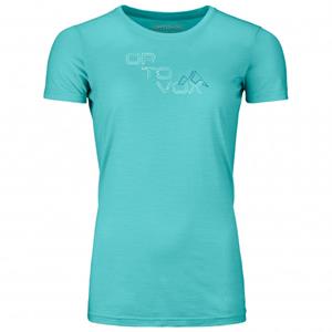 Ortovox  Women's 185 Merino Tangram Logo - Merinoshirt, ice waterfall