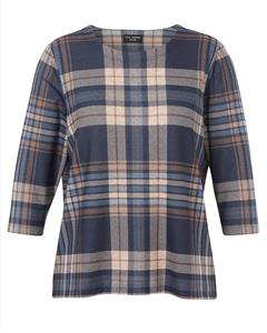 VIA APPIA DUE Flauschiges Sweatshirt mit Tartan-Muster