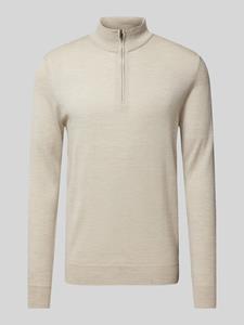 Profuomo Wollen pullover met schipperskraag