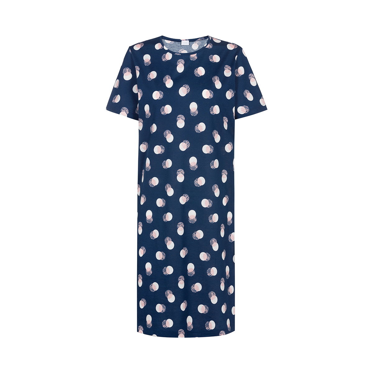 Mey Scribbled Dots nachtjapon, blauw