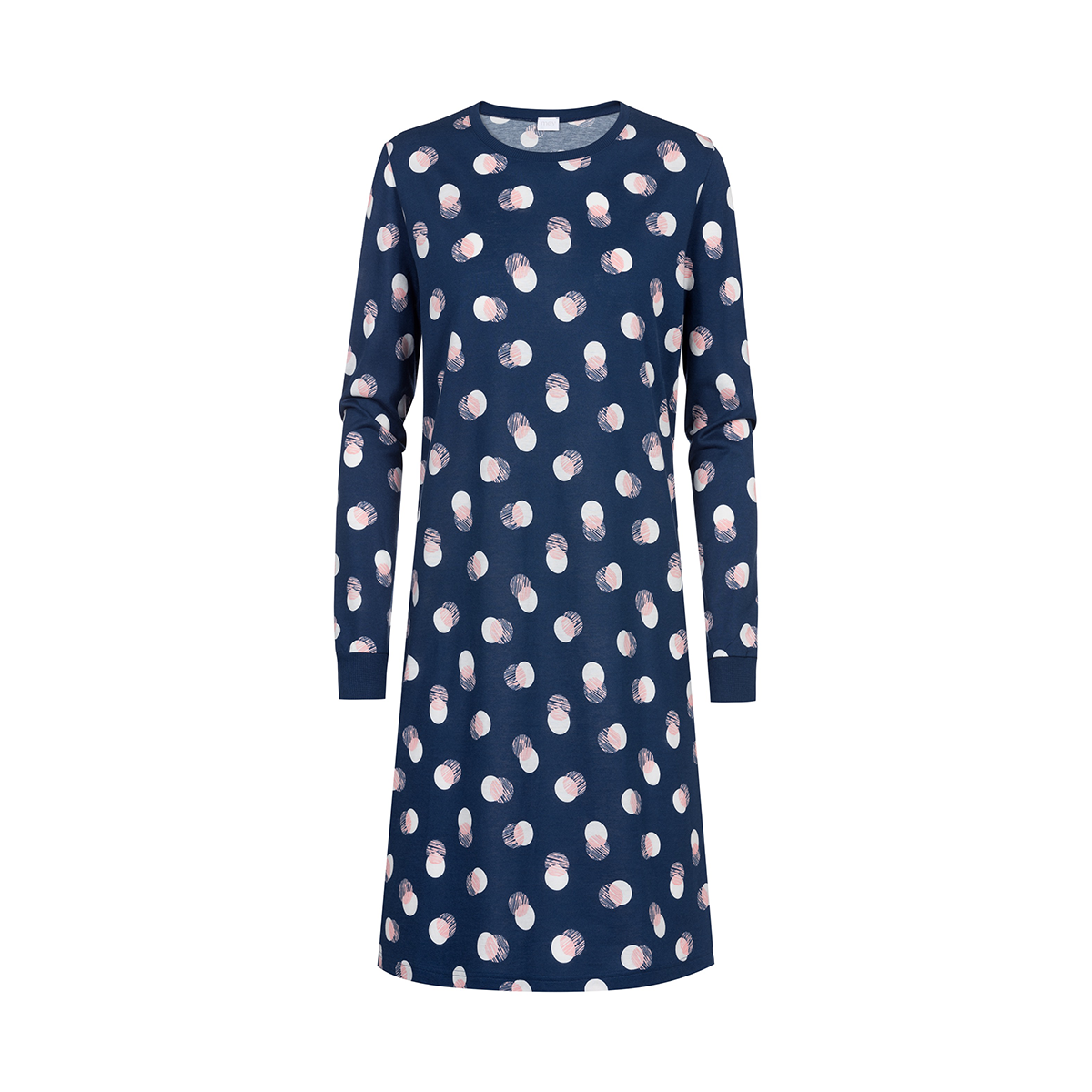 Mey Scribbled Dots nachtjapon, blauw