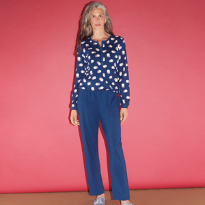 Mey Scribbled Dots pyjama's, blauw