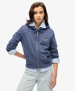 Superdry Vrouwen Essential Logo Hoodie met Rits Blauw