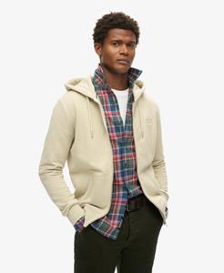 Superdry Mannen Essential Logo Hoodie met Rits Beige