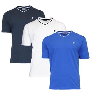 Donnay Donnay Heren - 3-Pack - T-Shirt Jason - Navy / Wit / Cobalt