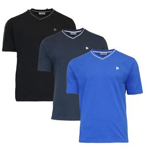 Donnay Donnay Heren - 3-Pack - T-Shirt Jason - Zwart / Navy / Cobalt