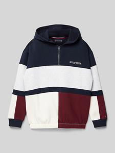 Tommy Hilfiger Kids Hoodie met logostitching, model 'CLRBLOCK'