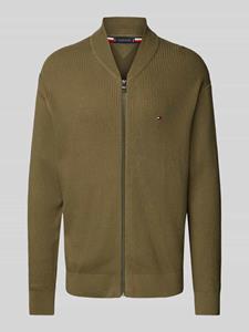 Tommy Hilfiger Regular fit gebreid jack met ritssluiting