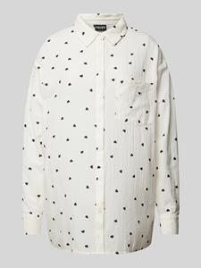 Pieces Blouse met lange mouwen en borstzak, model 'NINE'