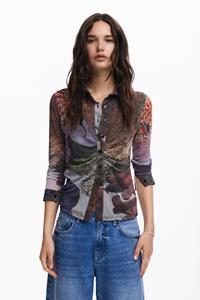 Desigual Lange mouwen T-shirt herfstbos - MATERIAL FINISHES