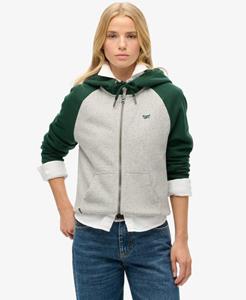 Superdry Vrouwen Essential Baseball-hoodie met Rits Groen