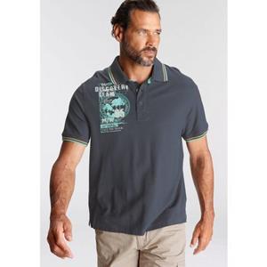 Man's World Poloshirt Met print op de schouder